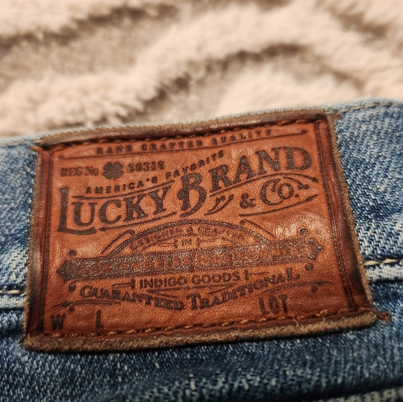 Cropped Straight Leg Lucky Brand Jeans, Sz 10/30 - Picture 7 of 10